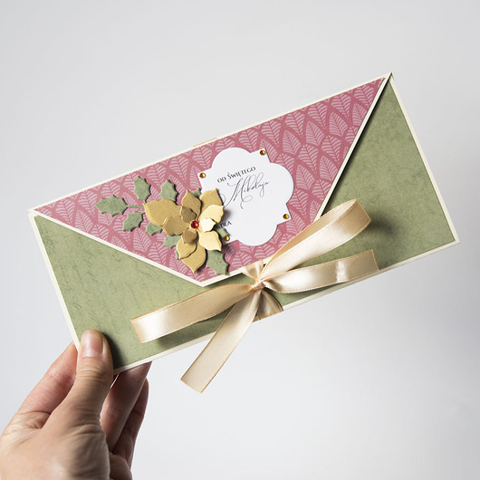 kartki świąteczne Kartka świąteczna folder na pieniądze kartę prezentową