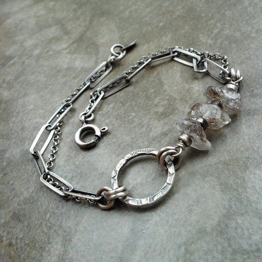 bransoletki srebrne Diamenty z Herkimer srebro 925