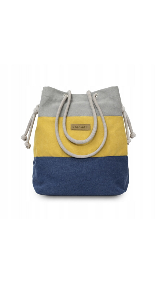 torba w paski musztardowe baggage
