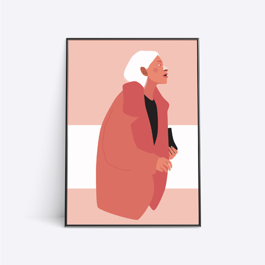 grafiki i ilustracje Pink Coat