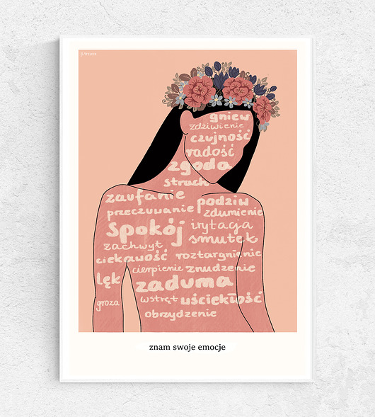 grafiki i ilustracje Plakat emocjonalny "Znam swoje emocje"