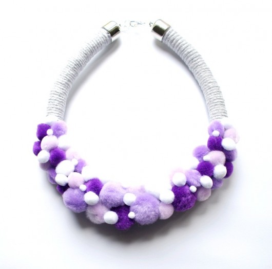 Pompolove fioletowe Republika jewelry