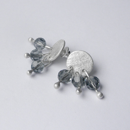 kolczyki z kamieniami Kolczyki OKRĄG