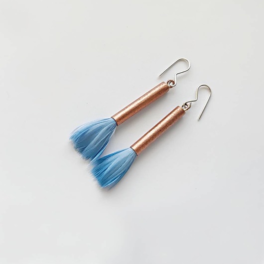 kolczyki z piórami PIÓRKO kolczyki