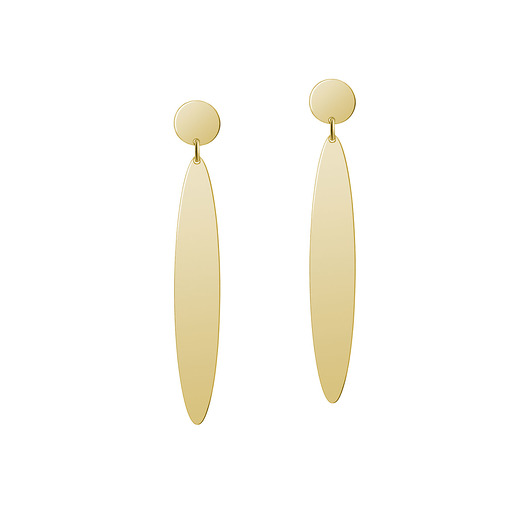 kolczyki pozłacane Kolczyki ellipse maxi gold