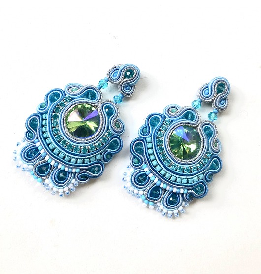 kolczyki soutache Sutaszowe kolczyki LAGOON