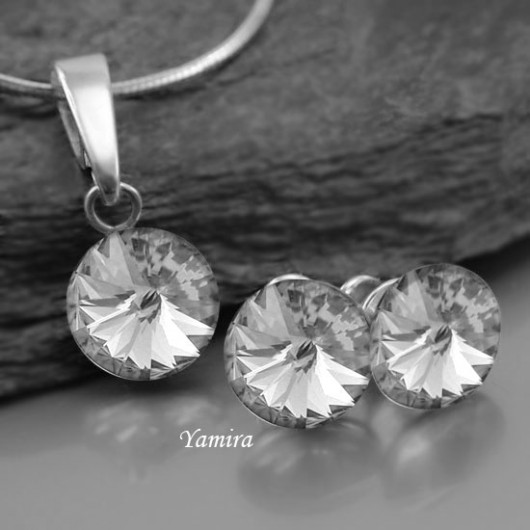 komplet kryształ Swarovski Rivoli Crystal 8mm yamira