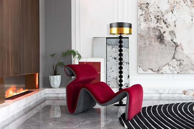 lampy podłogowe Dekoracyjna lampa stojąca do salonu w stylu glamour GIZA GLAM