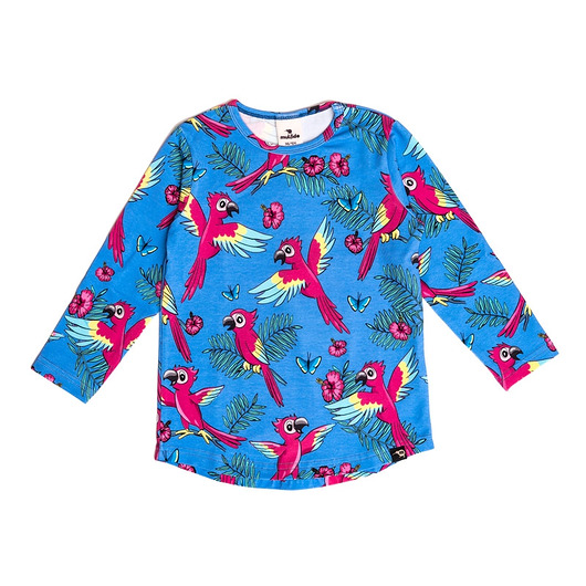 bluzki dla chłopców Longsleeve Niebieska Papuga