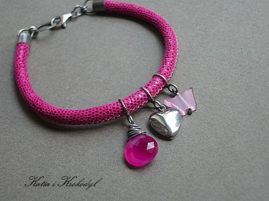 Pink snake-bransoletka Katia i krokodyl