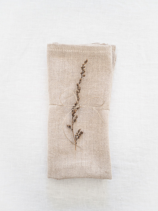 obrusy i serwetki Serwetka Lniana Heavy Linen Natural