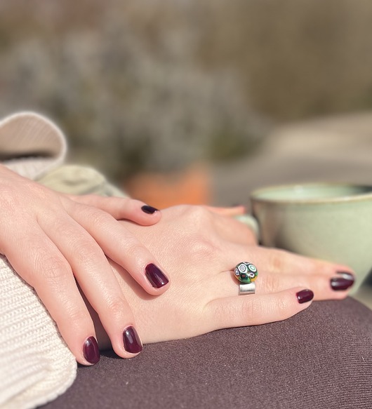 pierścionki srebrne Pierścionek z wymiennym oczkiem z kolekcji funky