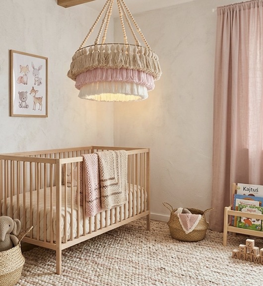 lampy do pokoju dziecka Lampa do pokoju dziecięcego koraliki, chwosty