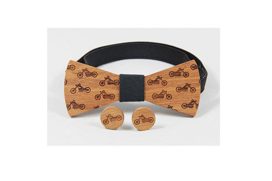 Drewniane spinki do mankietów #13 The Bow Bow Ties