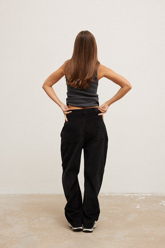 spodnie materiałowe damskie Spodnie ERICE black