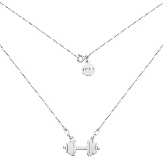 srebrne naszyjniki Srebrny naszyjnik ze sztangą