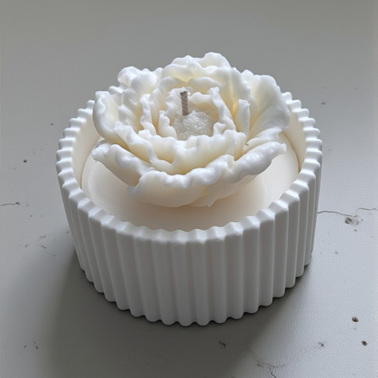 świeczniki i świece Świeca sojowa dekoracyjna zapachowa w naczyniu gipsowym