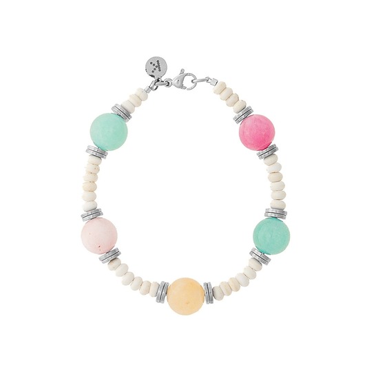 bransoletki z kamieni naturalnych Bransoletka Summer Candy - -srebrne hematyty - Srebrna stal szlachetna