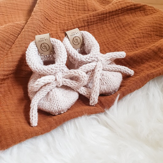 buty dziecięce Buciki niemowlęce PETITE pudrowy