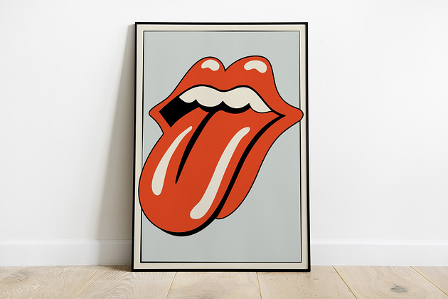 Rolling Stones "Usta", plakat Pas De LArt