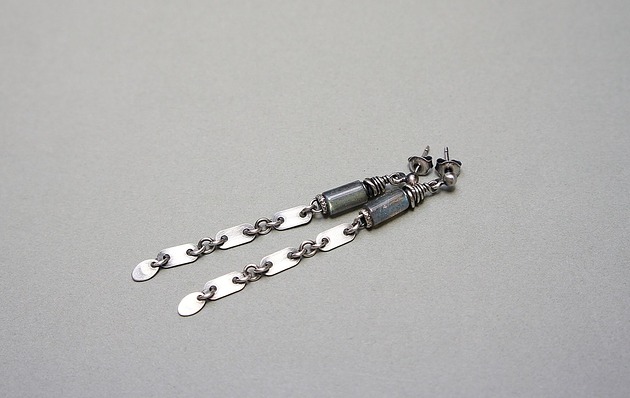 kolczyki z kamieniami Kolczyki Labradorytowe  batutki vol. 2 