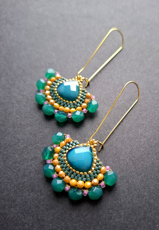 kolczyki szklane Kolczyki w szkle kolorowym no10