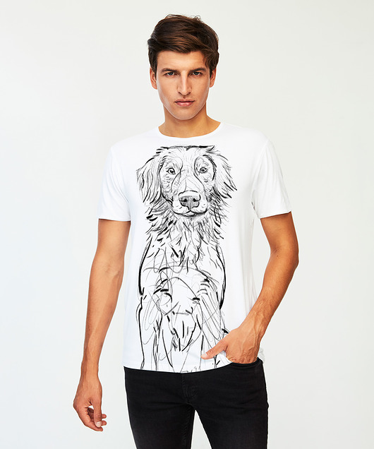 t-shirty męskie Toller Dog Men's T-shirt white