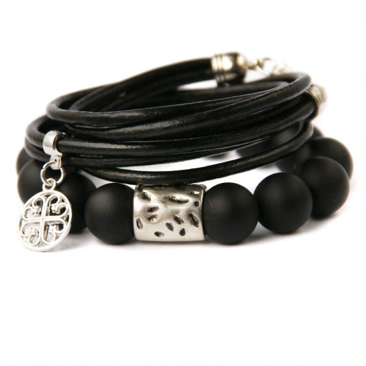 KOMPLET bransoletek :: BLACK MAT set II kaktusia