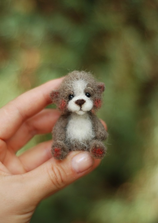 misie i maskotki Miś Miniaturka- Popielaty