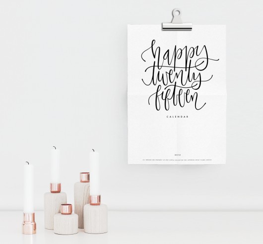 KALENDARZ 2015 z srebrnym klipsem staysimplecollection