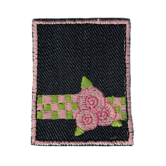 naszywki na ubrania Naszywka naprasowanka RÓŻE ŁATA termoprzylepna haft 5,7x7,2cm