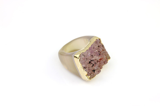 Brazi InspiRING 1/4 Gold Liliowy Brazi Druse Jewelry