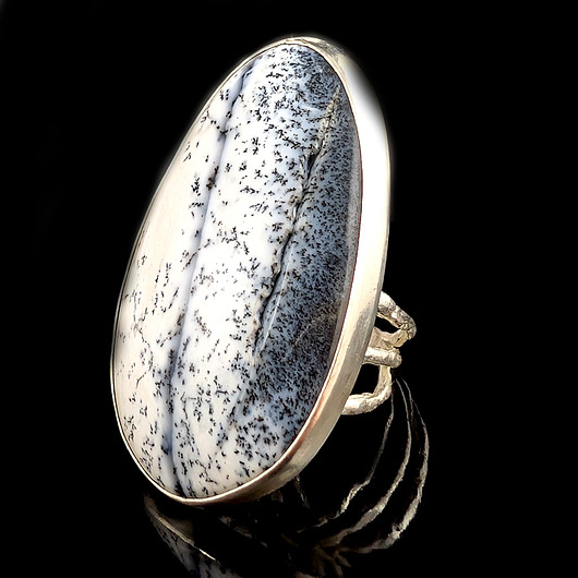 pierścionki srebrne Pierścionek agat dendrytowy