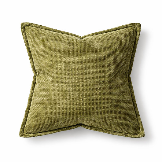 poduszki gładkie Zielona poszewka dekoracyjna  z szenilii