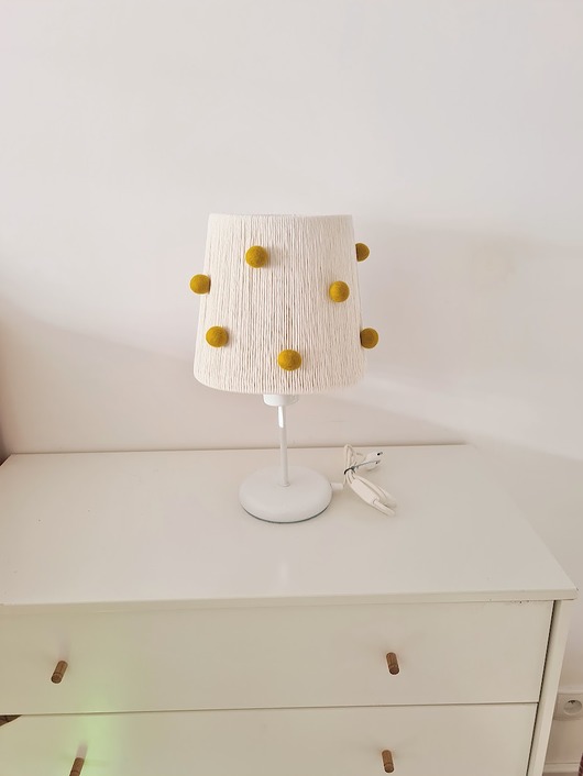 lampy do pokoju dziecka Lampka stołowa "Musztardowe kulki"