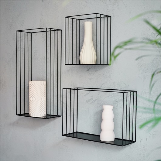 półki Komplet metalowych półek 3 szt. loft półki