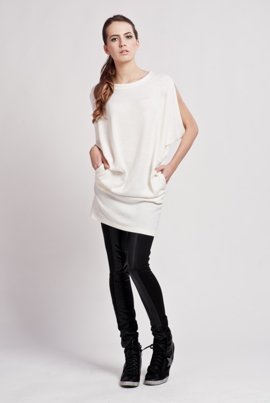 Sensual arms tunic, Suk102 ecru Lanti