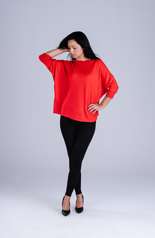 Sweter S131 CZERWIEŃ sentley