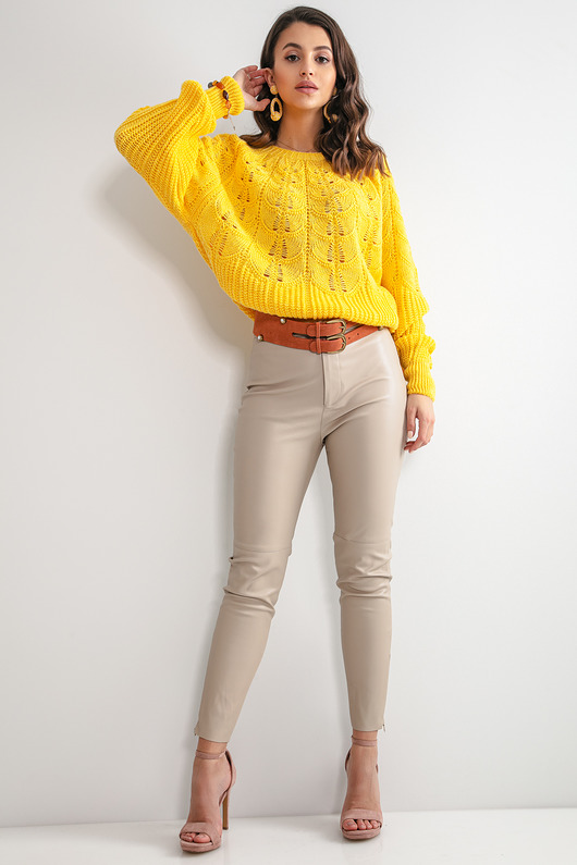 Sweter ażurowy F1166 FOBYA
