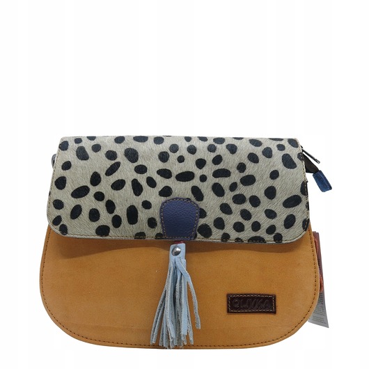 torby na ramię Torebka damska klasyczna na ramię skórzana zamszowa klapka wzór eko OLIVKA