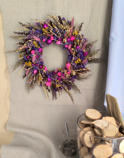 wianki Wianek dekoracyjny na drzwi, naturalny