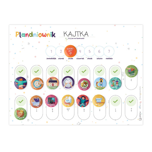 gry edukacyjne dla dzieci Magnetyczny Plan dnia Przedszkolaka samoprzylepny na ścianę/szafkę