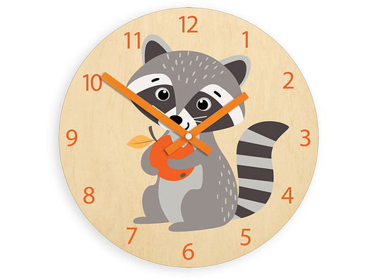 Zegar dziecięcy Szop z Jabłkiem 30cm ModernClock