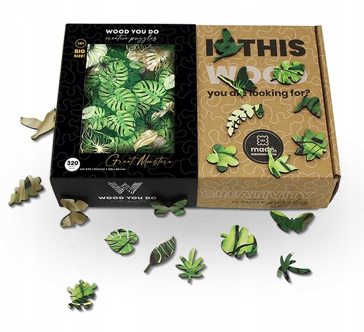 puzzle dla dzieci PUZZLE DREWNIANE KWIATY EKO UKŁADANKA MONSTERA 320