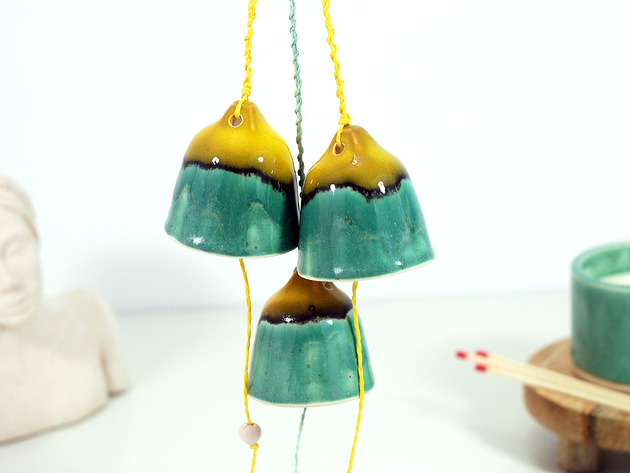dekoracje świąteczne Ceramiczne dzwonki choinkowe - laguna
