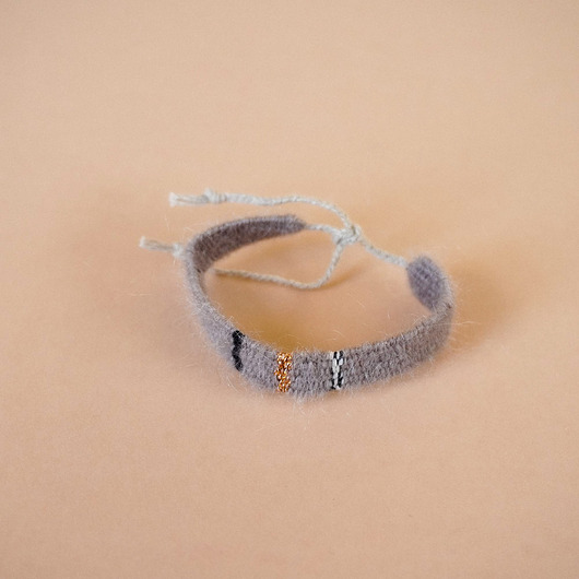 bransoletki - inne Boho biżuteria z włóczki, trzy paseczki