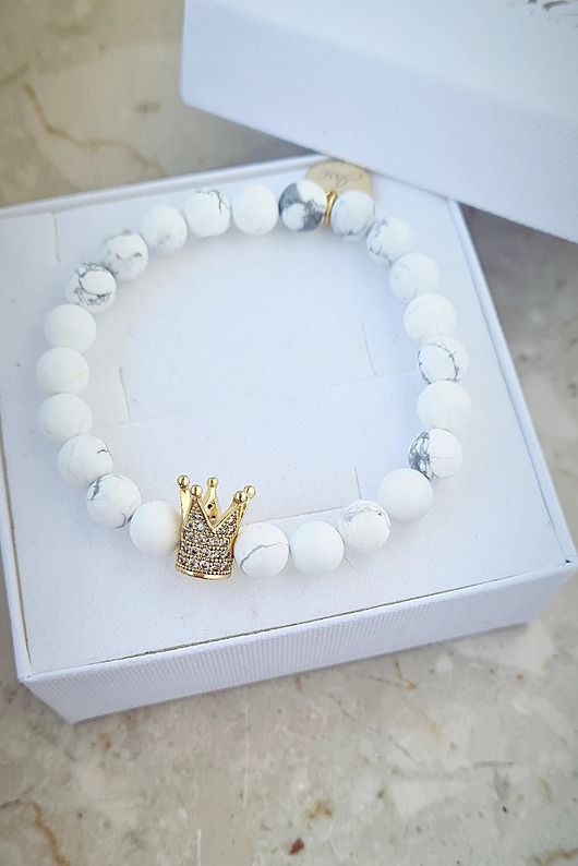 bransoletki z kamieni naturalnych Bransoletka GOLDEN CROWN