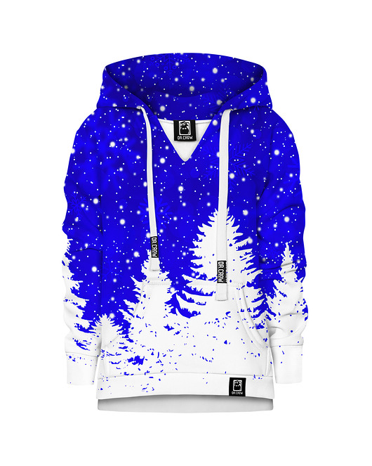 bluzy dla chłopców Bluza Chłopiec DR.CROW Christmas Trees Blue