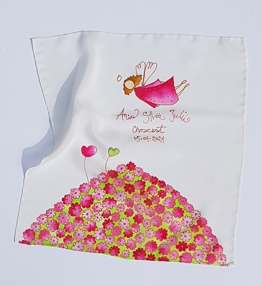 szatki, ubranie na chrzest Szatka jedwabna do chrztu