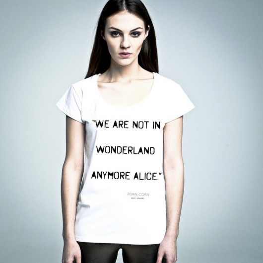 T-SHIRT PORN CORN Alice in wonderland NOH8 SYNDICATE